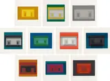 Ten Variants (D. 173) by Josef Albers, 1967, The complete set of 10 screenprints in colors, on Rives BFK paper, with full margins, loose (as issued), contained in th, sold Oct 2023