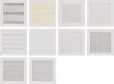 Agnes Martin, Agnes Martin Painting and Drawings 1974-1990, 1991, The complete set of 10 lithographs in colors, on firm transparency paper, with full margins, with text, the sheets loose (as issued), with the accompanying original grey card portfolio with printed uppers