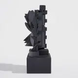 Louise Nevelson, The Dark Ellipse, 1974, Black cast polyester resin multiple