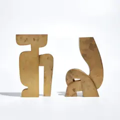 Yannis Moralis, Figure I; and Figure II, 1982, Two bronze multiples