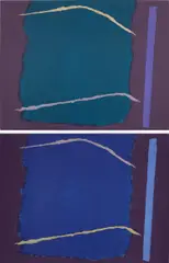 Infinity Field, Lefkada Series: two plates by Theodoros Stamos, 1979, Two screenprints in colors, on T.H. Saunders paper, the full sheets, offered Oct 2023