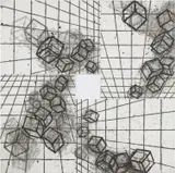Mel Bochner, Vanishing Point (K.W. 1993.01), 1993, Etching, on Somerset paper with center square cutout, the full sheet