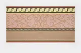Roy Lichtenstein, Entablature II, from Entablature series (T. 335, C. 139), 1976, Screenprint in colors with embossing and collage of gloss copper and mat pink metallic foil, on Rives BFK paper, with full margins