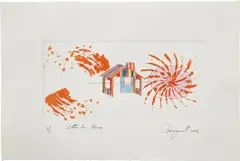 Bottomless House (C. 99) by James Rosenquist, 1976, Etching with hand-coloring, on Pescia Italia paper, with full margins, sold Oct 2023