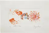 James Rosenquist, Bottomless House (C. 99), 1976, Etching with hand-coloring, on Pescia Italia paper, with full margins