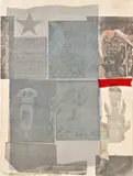 Robert Rauschenberg, Back Out, from Suite of Nine Prints (S. 1979.31), 1979, Screenprint in colors with fabric collage, on Arches paper, the full sheet