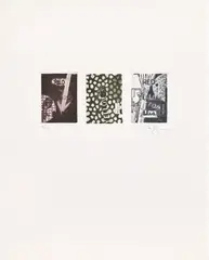 Untitled (Red, Yellow, Blue) (U.L.A.E. 217) by Jasper Johns, 1981, Etching and aquatint in colors, on wove paper, with full margins, sold Oct 2023