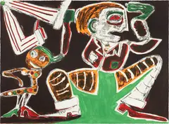 George McNeil, Debonair Disco, 1984, Aquatint in colors, on wove paper, the full sheet