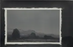 Sylvia Plimack Mangold, View of Schumnemunk Mountain (D'O. & F. 11), 1980, Lithograph with hand-coloring, on Arches paper, the full sheet