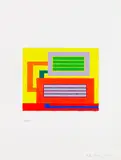 Peter Halley, Untitled (2.21.06.2), 2006, Acrylic and fluorescent acrylic, on digitally printed paper