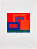 Peter Halley, Untitled (11.23.04.2), 2005, Acrylic, fluorescent and pearlescent acrylic, on digitally printed paper