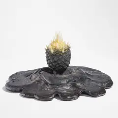 Cycas revoluta bulbil by Keith Edmier, 2003, Hand-painted cast urethane resin multiple on basalt base, offered Oct 2023