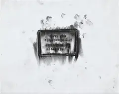 Gary Simmons, Forgotten Personal Property, 1998, Unique charcoal drawing, on vellum