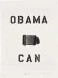 Nari Ward, Obama Can, 2017, Lithograph, on Fabriano Artistico paper, with full margins