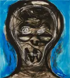 Huma Bhabha, Untitled, 2021, Digital archival print in colors, on Epson Hot Press Natural paper, the full sheet