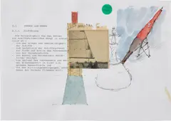 Manfred Pernice, Untitled, 1999, Unique pencil, collage and mixed media drawing, on wove paper