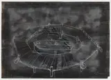 Kcho, Untitled, 1995, Unique watercolor and pastel drawing, on wove paper, framed