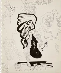 Karl Wirsum, Untitled, 1970, Unique ballpoint pen and ink drawing, on wove paper