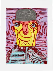 Nicole Eisenman, Untitled (P. 91), 2012, Unique monotype in colors, on wove paper, with full margins