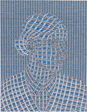 Thomas Bayrle, Anarchy in Construction (Blau), 1971/2006, Screenprint in colors, on thin wove paper, the full sheet