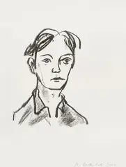 Untitled by Stephan Balkenhol, 2004, Unique charcoal drawing, on wove paper, sold Oct 2023