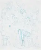 Justin John Greene, Whimsical Evolution 1, 2015, Unique colored pencil drawing, on wove paper