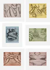 Bruce Nauman, Soft Ground Etching, 2007, The complete set of six etchings in colors, on Somerset paper, with full margins