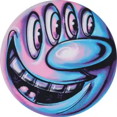 Looky by Kenny Scharf, 2021, Screenprint in colors, on a circular sheet of Mohawk Superfine paper, the full sheet, sold Oct 2023
