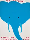 David Shrigley, The Elephant, 2023, Screenprint in colours, on Somerset paper, with full margins