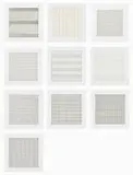 Agnes Martin, Agnes Martin Painting and Drawings 1974-1990, 1991, The complete set of 10 lithographs in colors, on firm transparency paper, with full margins, with text, the sheets loose (as issued), with the accompanying original grey card portfolio with printed uppers