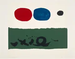 Green Foreground (A.A.A. 76) by Adolph Gottlieb, 1972, Screenprint in colors, on Arches paper, with full margins, sold Sep 2023