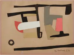 Ilya Bolotowsky, Untitled, 1937, Unique paper collage in colors, on wove paper
