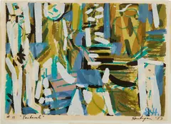 Pastorale by Grace Hartigan, 1953, Screenprint in colors, on wove paper, with full margins, sold Sep 2023