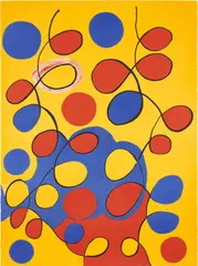 Tapestry by Alexander Calder, 1976, Lithograph in colors, on Arches paper, the full sheet, sold Sep 2023