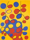 Alexander Calder, Tapestry, 1976, Lithograph in colors, on Arches paper, the full sheet
