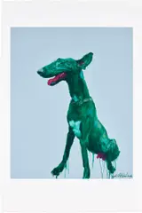 Zhou Chunya, Green Dog, 2008, Screenprint in colors, on wove paper, with full margins