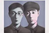 Zhang Xiaogang, Description, plate no. 20, from The Storyteller’s Enchantment, 2009, Lithograph in colors, on Rives BFK paper, with full margins, contained in the original paper folio with red text in French, Chinese and English, tipped in (as issued)
