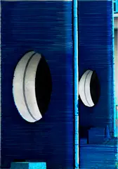 Thomas Scheibitz, Untitled, 2008, Unique blue marker drawing, on photo paper, framed