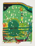 Friedensreich Hundertwasser, Green Power (K. 57), 1972, Screenprint in colors with metal imprints, on heavy wove paper, with full margins