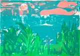Romare Bearden, Caribbean Landscape (G. 70), 1983-1985, Screenprint in colors, on Arches paper, the full sheet