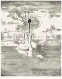 George Condo, Untitled (Landscape), 1989, Etching and aquatint, on Hahnemühle paper, with full margins