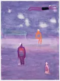 Katherine Bradford, Swimmers in Fog, 2021, Archival pigment print in colors, on Hahnemühle museum etching paper, with full margins