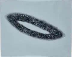 Signal (Ring) by Teresita Fernández, 2005, Unique ink and pencil drawing, on mylar (loose), with artist's specified blue paper backing, sold Sep 2023