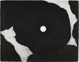 Black Flowers September 26 by Donald Sultan, 1999, Woodcut in black, on wove paper, the full sheet, sold Sep 2023