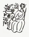 Henri Matisse, Marie-José en robe jaune (Marie-José in a Yellow Dress) (D. 817), 1950, Aquatint, on wove paper, with full margins