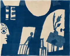 Jacqueline by Pablo Picasso, c. 1960-65, Hand woven wool tapestry, sold Sep 2023
