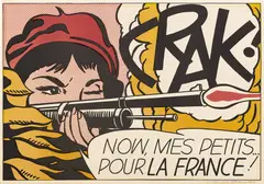 Roy Lichtenstein, Crak! (C. II.2), 1964, Offset lithograph in colors, on thin wove paper, with full margins