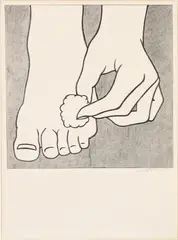 Foot Medication (C. App. 3) by Roy Lichtenstein, 1963, Offset lithograph, on wove paper, with full margins, offered Sep 2023