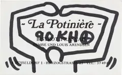 Keith Haring, Untitled, 1990, Unique ink drawing, on business card