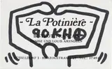 Keith Haring, Untitled, 1990, Unique ink drawing, on business card